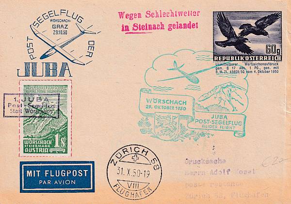 Flugpost Österreich ab 1945 | Sonderflüge ab 1945