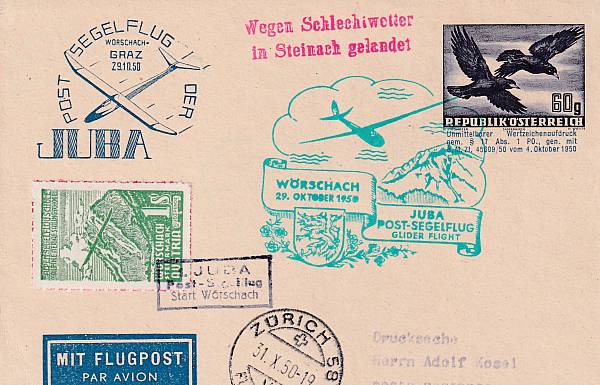 Flugpost Österreich ab 1945 | Sonderflüge ab 1945