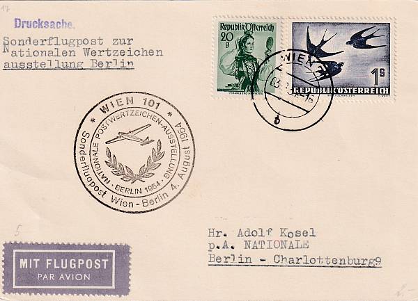 Flugpost Österreich ab 1945 | Sonderflüge ab 1945