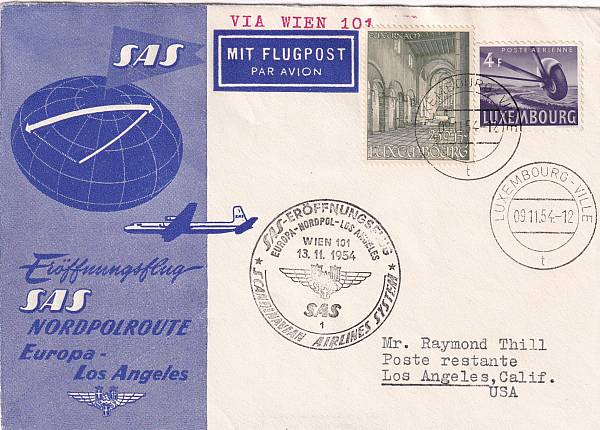 Flugpost Österreich ab 1945 | Sonderflüge ab 1945 - ausländische Zuleitungen