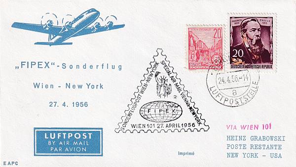Flugpost Österreich ab 1945 | Sonderflüge ab 1945 - ausländische Zuleitungen