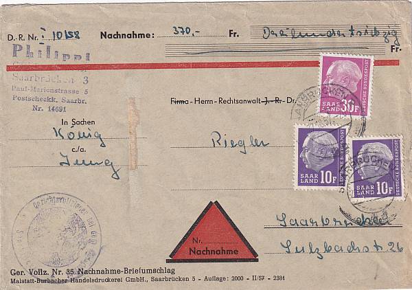 Frankaturen Deutschland | Saarland