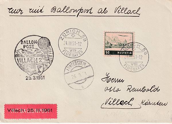 Ballonpost caritativ Österreich | Mitläufer / Ausländische Zuleitungen