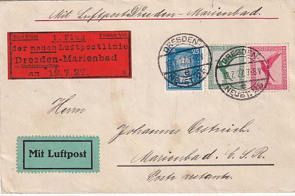 Flugpost Deutschland vor 1945 - Erstflüge | Erstflüge 1927