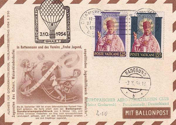 Ballonpost caritativ Österreich | Mitläufer / Ausländische Zuleitungen
