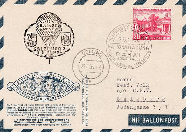 Ballonpost caritativ Österreich | Mitläufer / Ausländische Zuleitungen