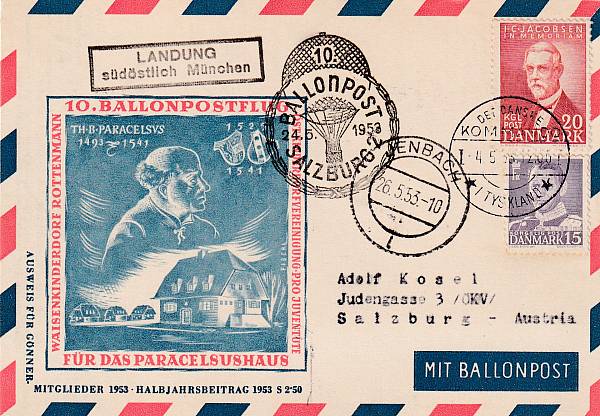 Ballonpost caritativ Österreich | Mitläufer / Ausländische Zuleitungen