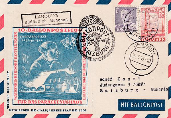 Ballonpost caritativ Österreich | Mitläufer / Ausländische Zuleitungen