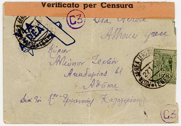Flugpost Europa vor 1945 | Ägäische Inseln