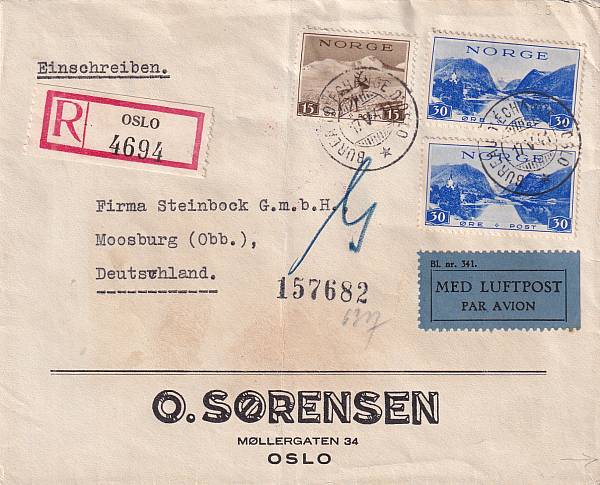 Flugpost Europa vor 1945 | Norwegen