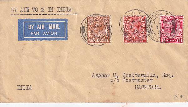 Flugpost Übersee vor 1945 | Indien