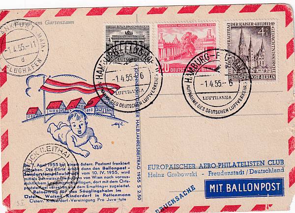 Ballonpost caritativ Österreich | Mitläufer / Ausländische Zuleitungen