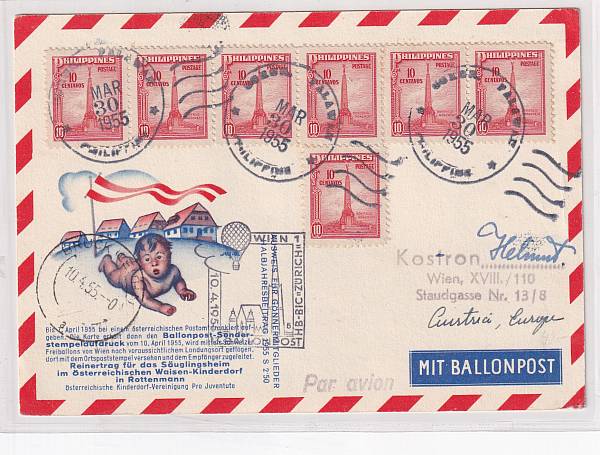 Ballonpost caritativ Österreich | Mitläufer / Ausländische Zuleitungen