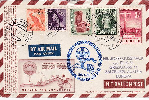 Ballonpost caritativ Österreich | Mitläufer / Ausländische Zuleitungen