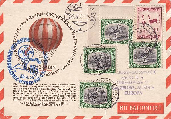 Ballonpost caritativ Österreich | Mitläufer / Ausländische Zuleitungen