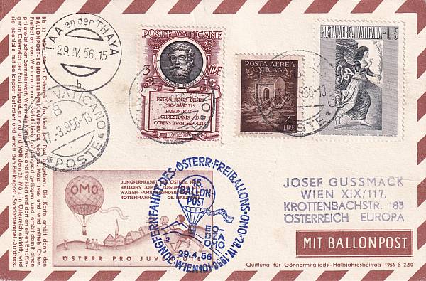 Ballonpost caritativ Österreich | Mitläufer / Ausländische Zuleitungen