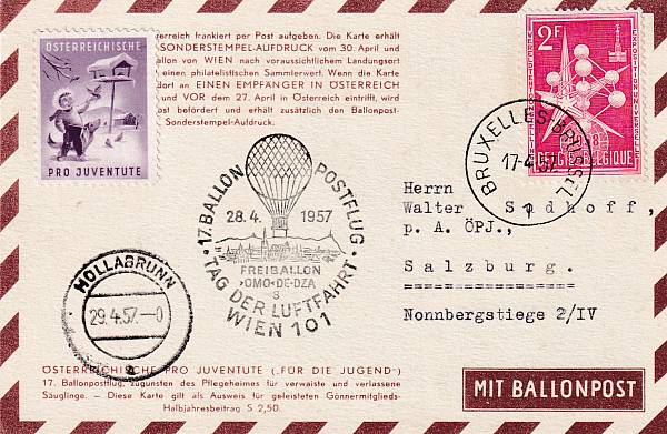 Ballonpost caritativ Österreich | Mitläufer / Ausländische Zuleitungen