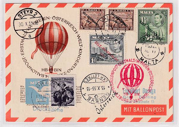 Ballonpost caritativ Österreich | Mitläufer / Ausländische Zuleitungen