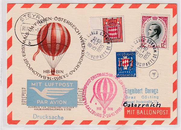 Ballonpost caritativ Österreich | Mitläufer / Ausländische Zuleitungen