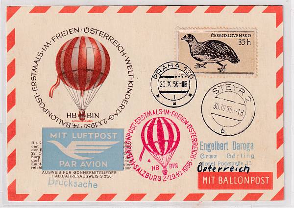 Ballonpost caritativ Österreich | Mitläufer / Ausländische Zuleitungen