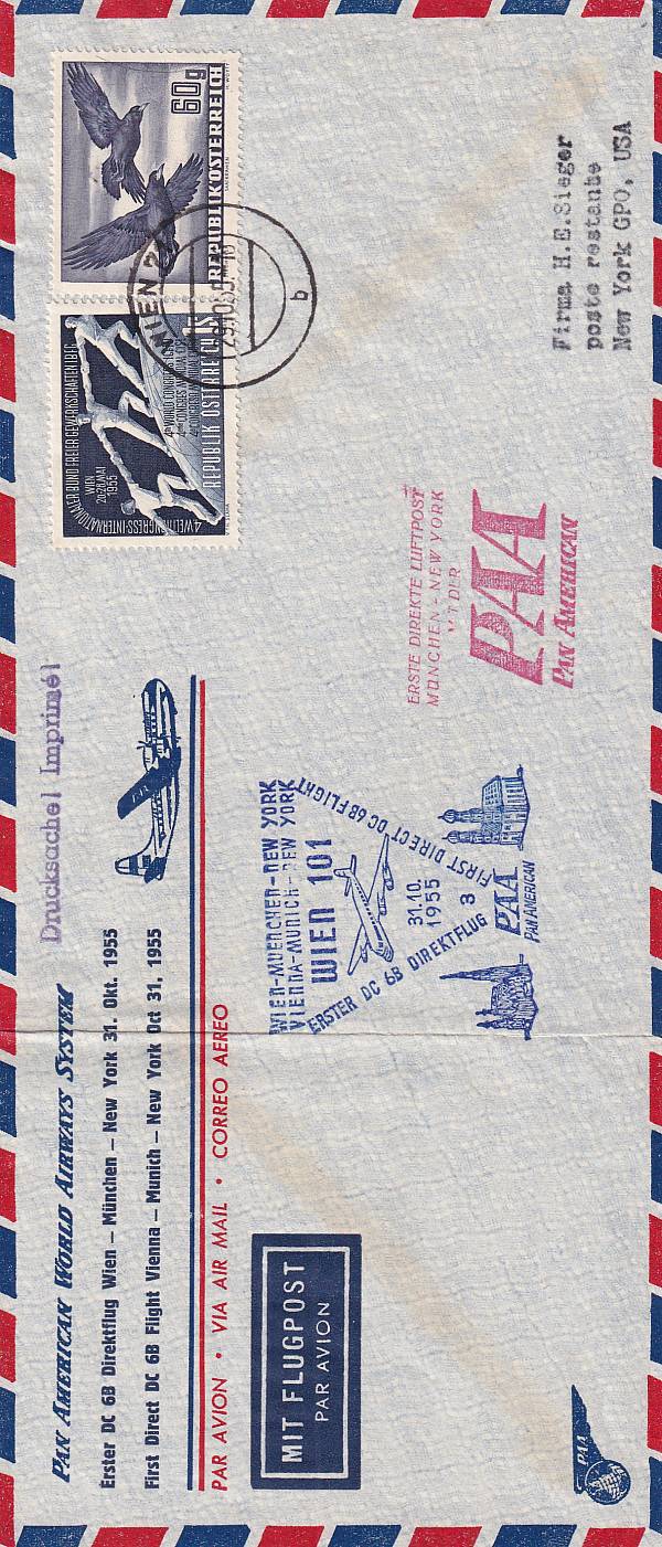 Flugpost Österreich ab 1945 | Erstflüge ab 1945