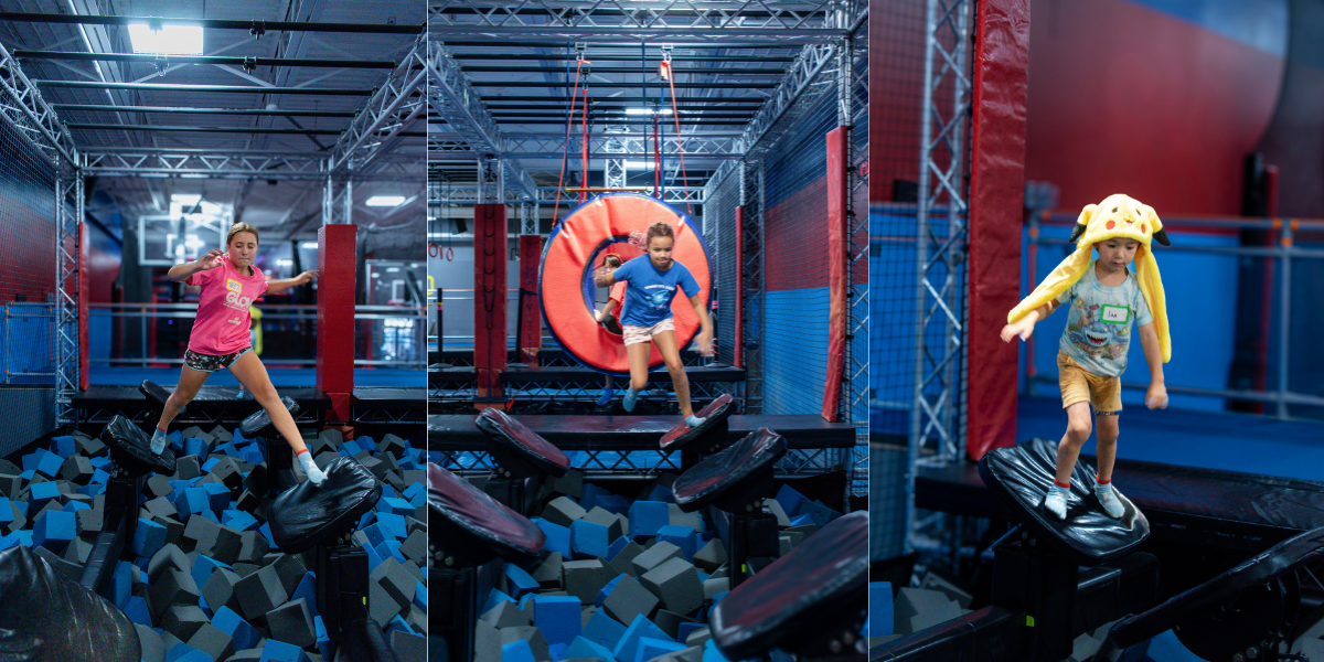 Ninja warrior course at The Jumpoff London