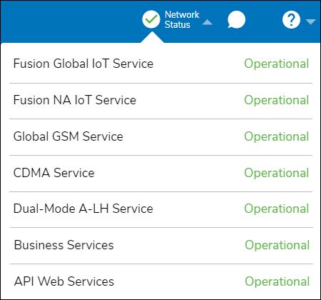 Network Status drop-down List