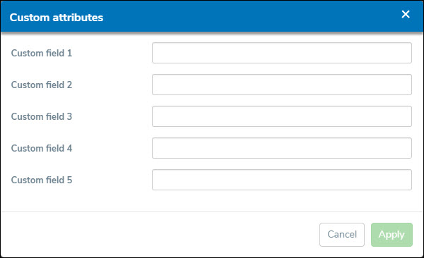 Edit Custom Attributes Dialog