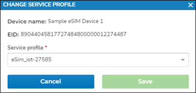 Change Service Profile