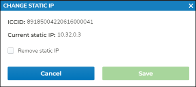 Change Static IP Dialog