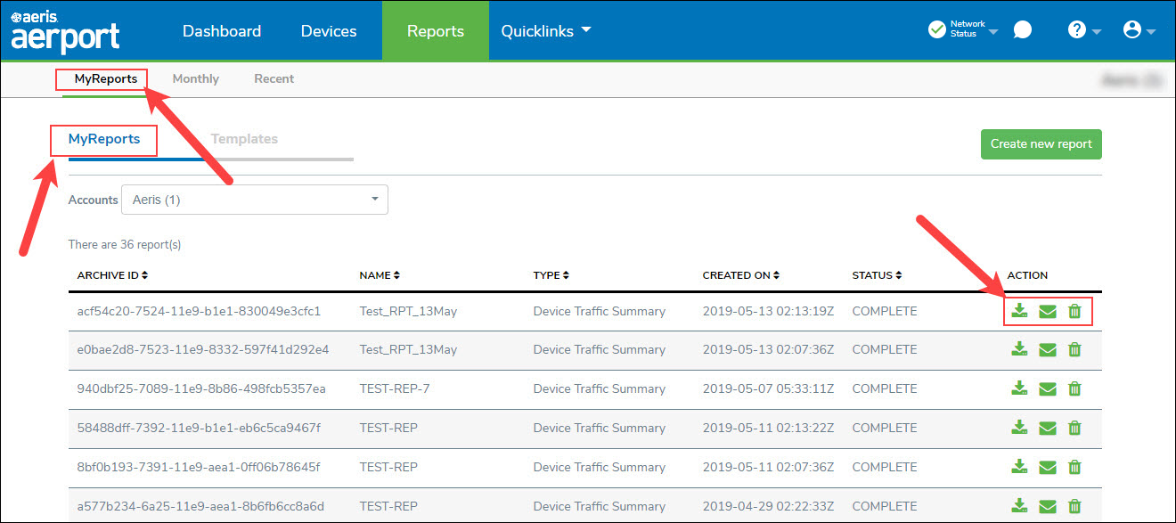 My Reports