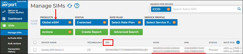 Global eSIM and EID