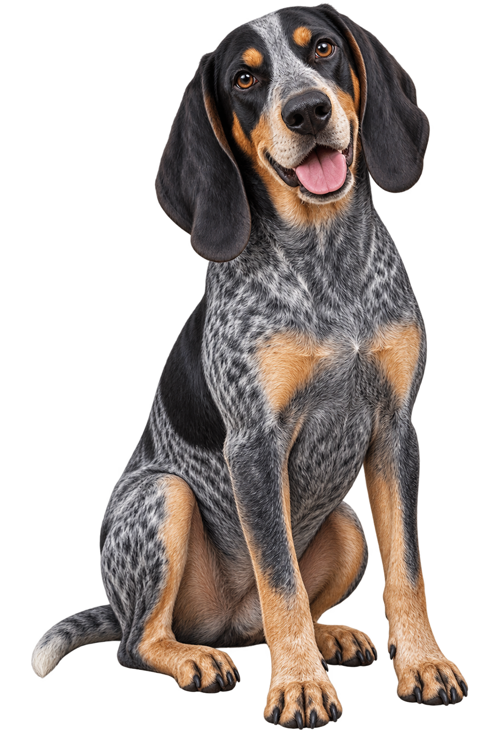 Tennessee Bluetick Coonhound sitting beside the Station Notes heading.