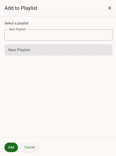 Select playlist items