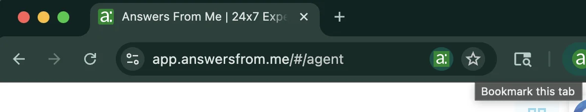 Chrome bookmark star