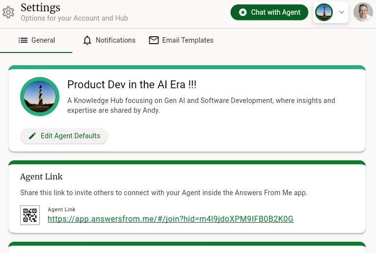 Hub Settings are now Agent Defaults