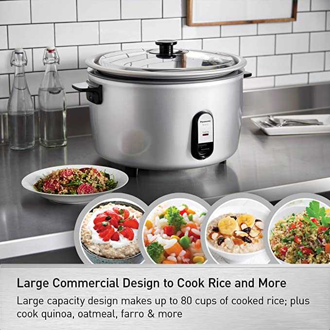 Panasonic Commercial Rice Cooker, 208V Extra-Large Capacity 80-Cup ...