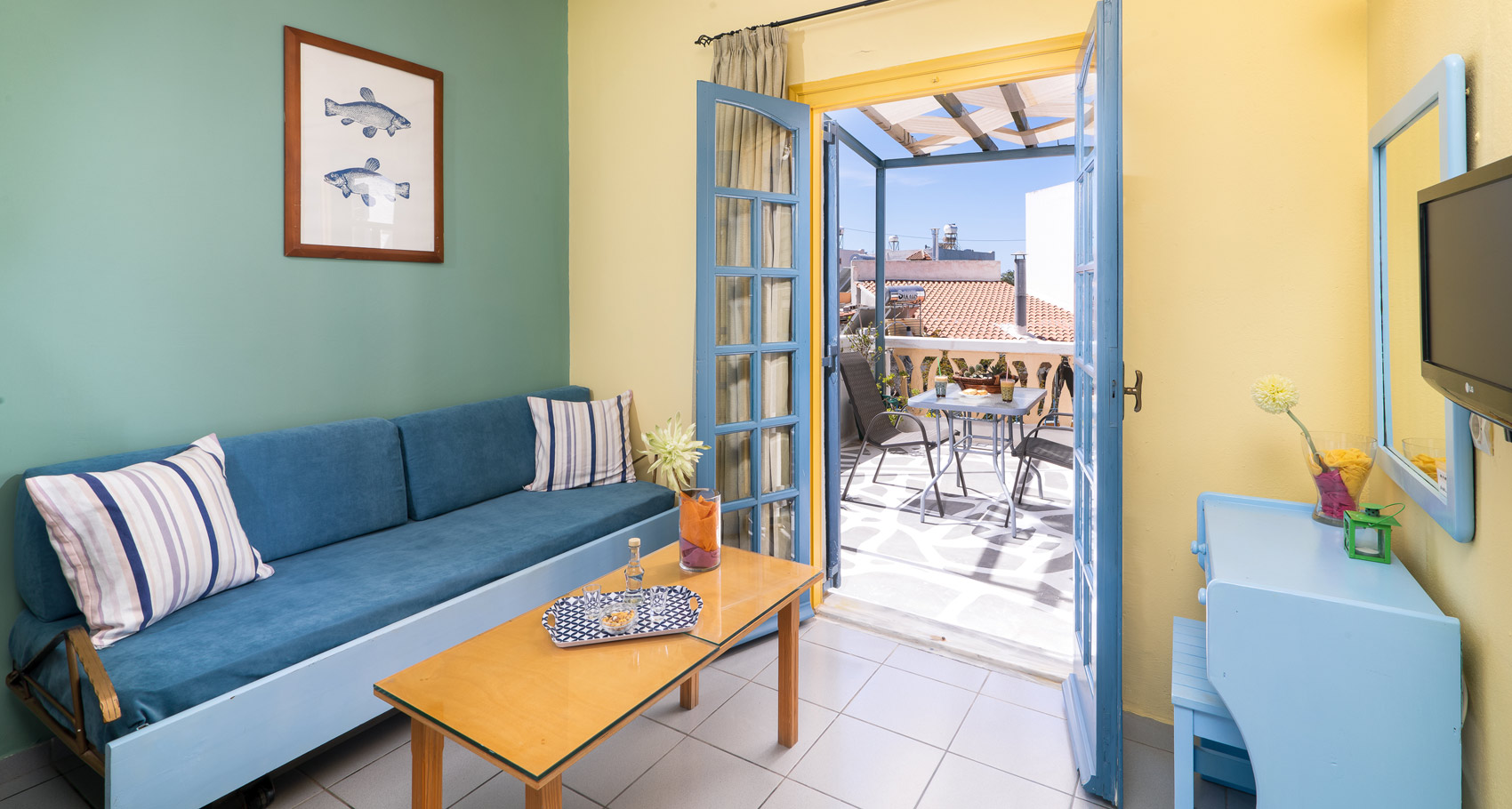 Afroditi Apartments, Δωμάτιο με μπαλκόνι και θέα τη θάλασσα