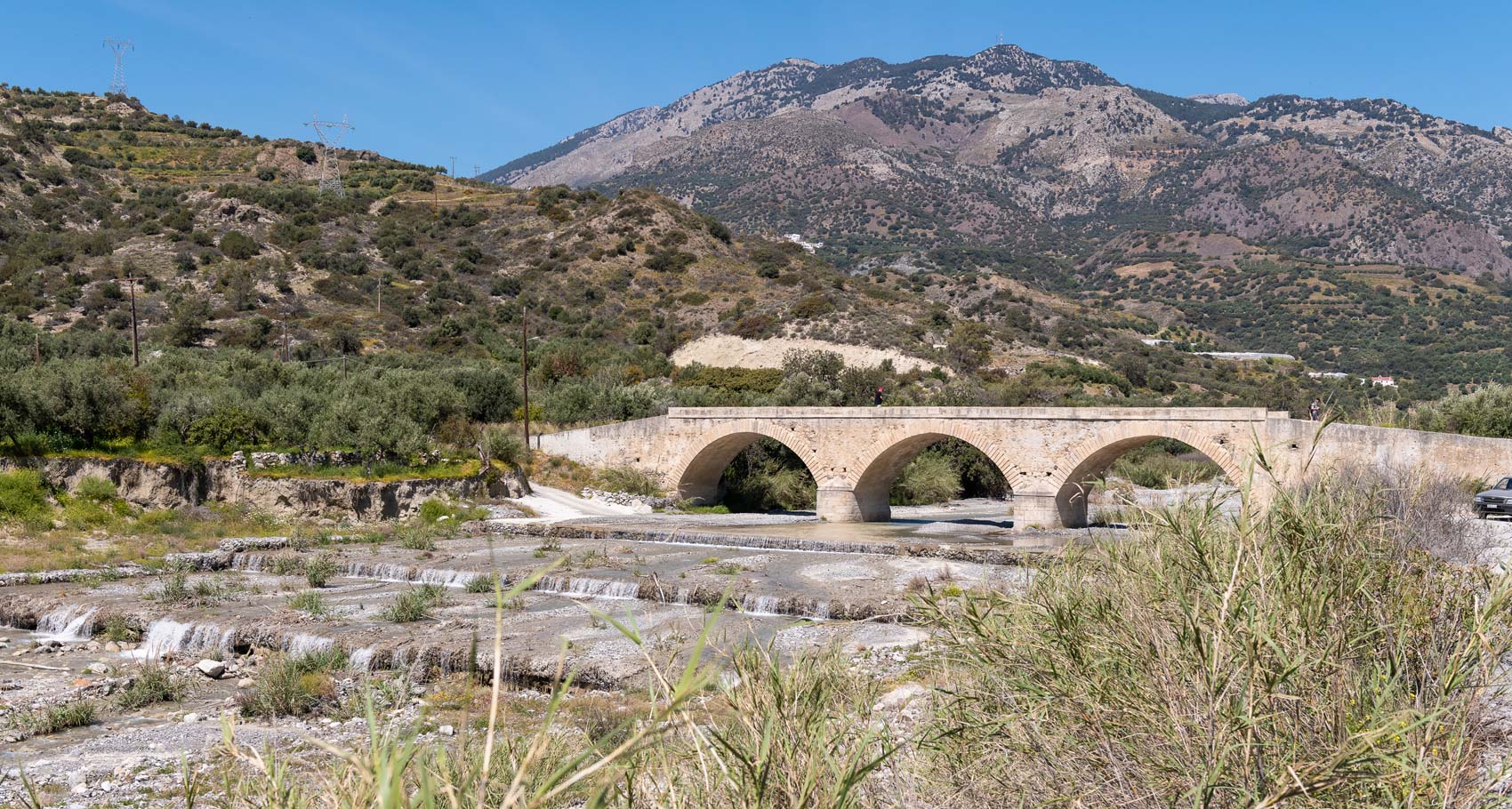 River with a bridge in Crete