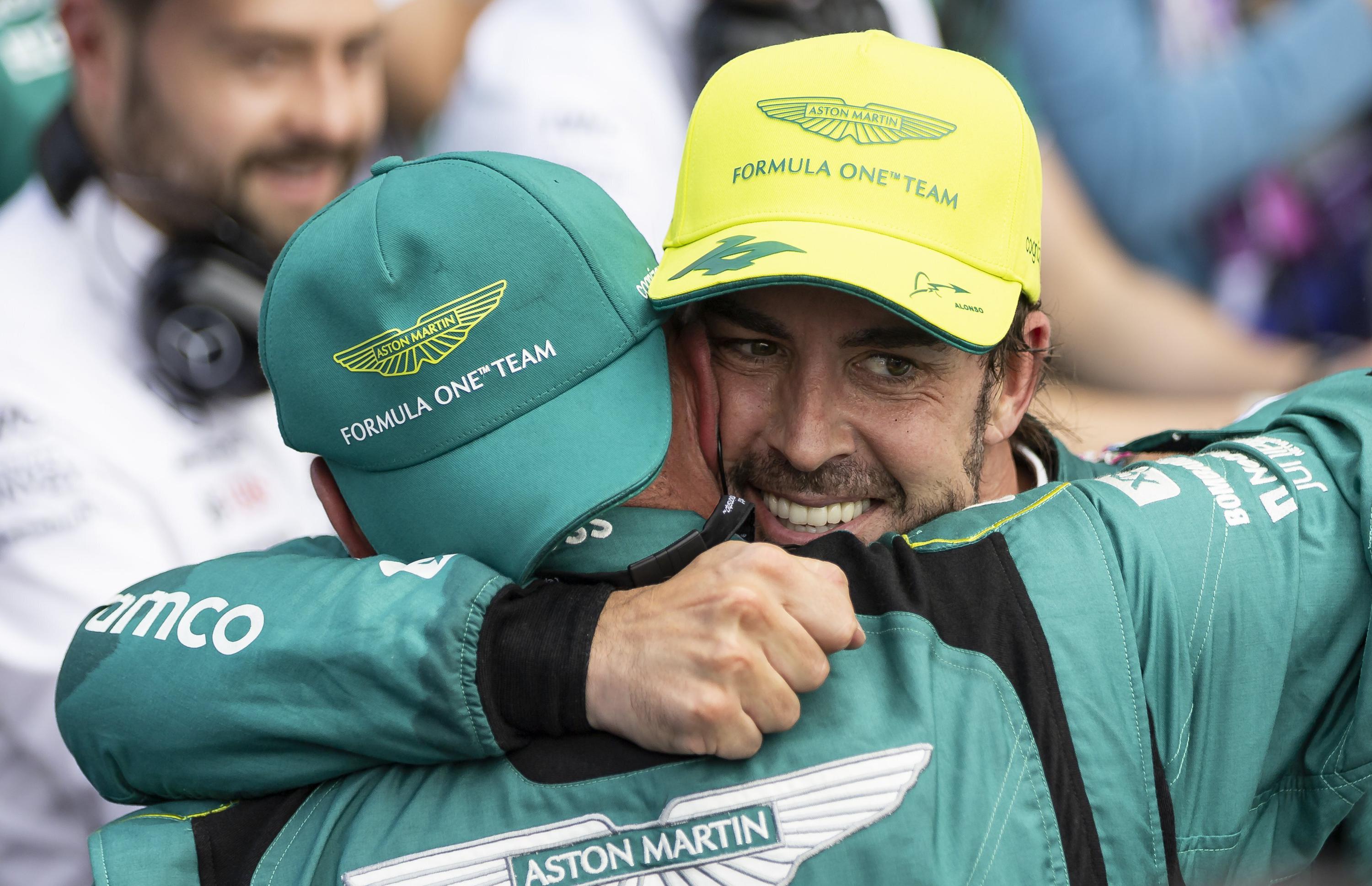 Fernando Alonso during a filming day 2010 print by Motorsport Images