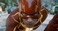 This image released by Warner Bros. Pictures shows Ezra Miller in a scene from "The Flash." (Warner Bros. Pictures via AP)