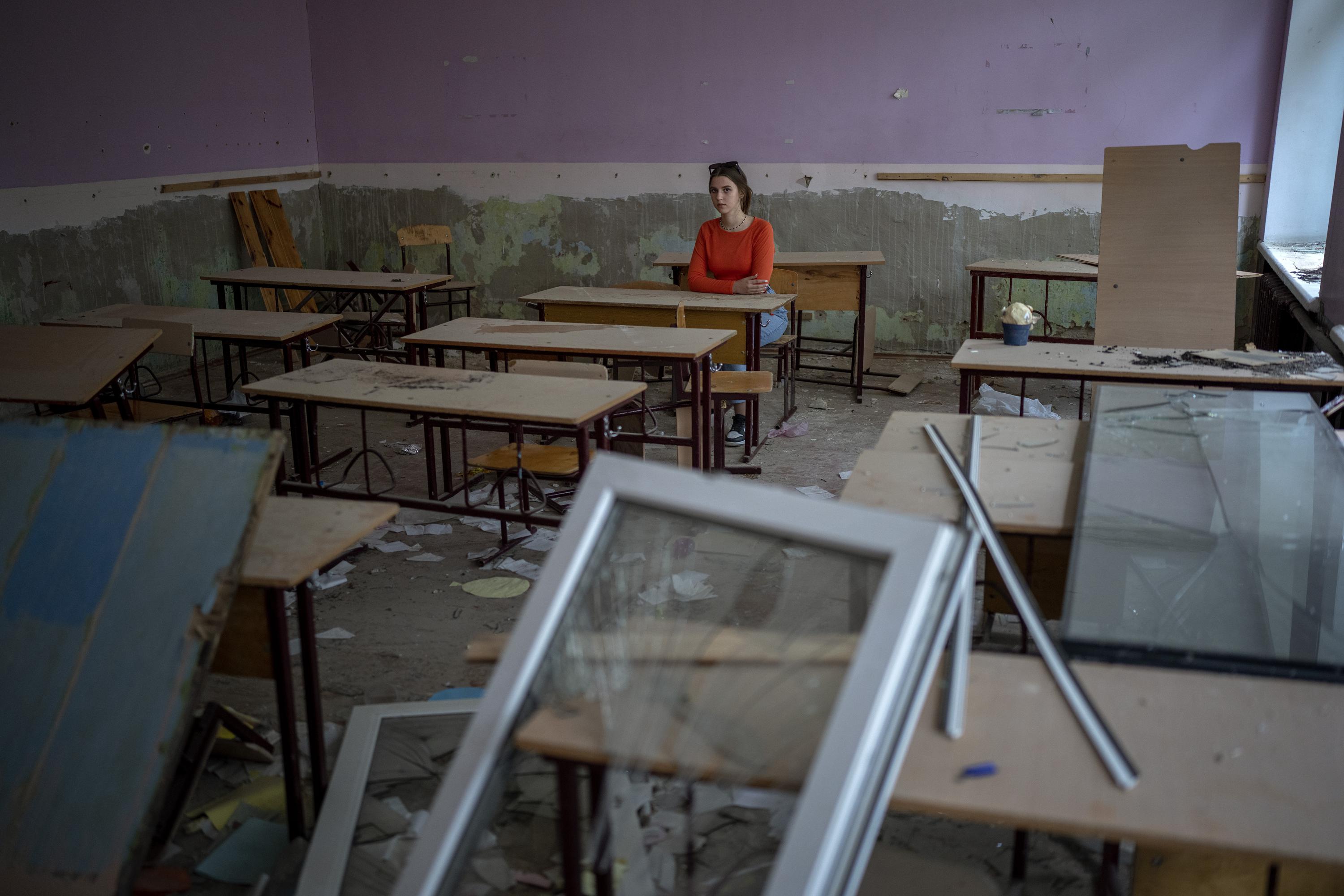 ap-photos-kids-reflect-on-war-at-bombed-school-in-ukraine-ap-news