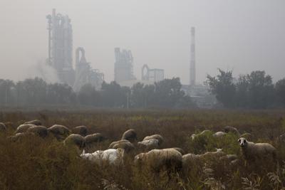 La contaminación en Beijing, China, el 17 de octubre del 2015. (AP foto/Ng Han Guan)