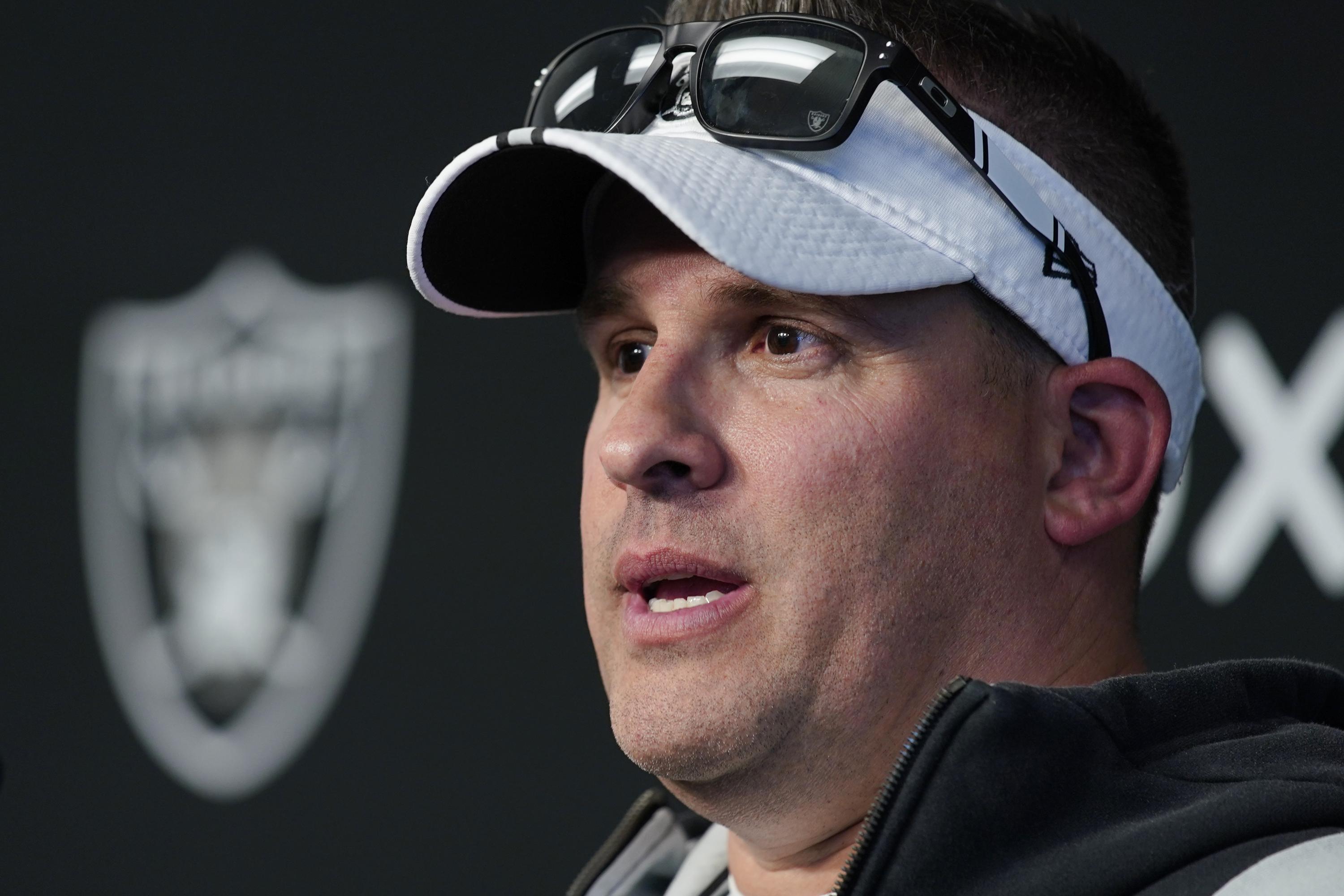 Returning home to Canton special for Raiders coach McDaniels | AP News