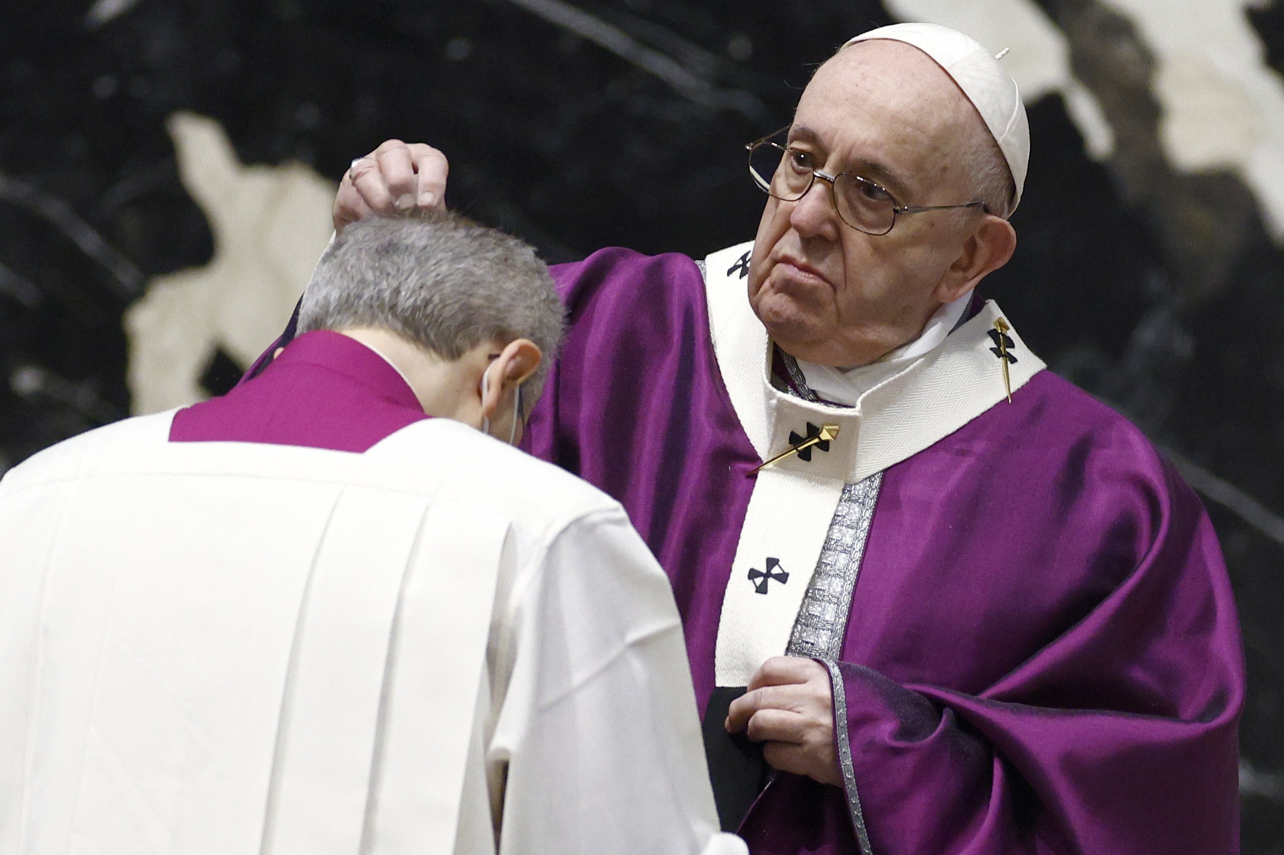 Pope Celebrates Pandemic aware Ash Wednesday At Vatican