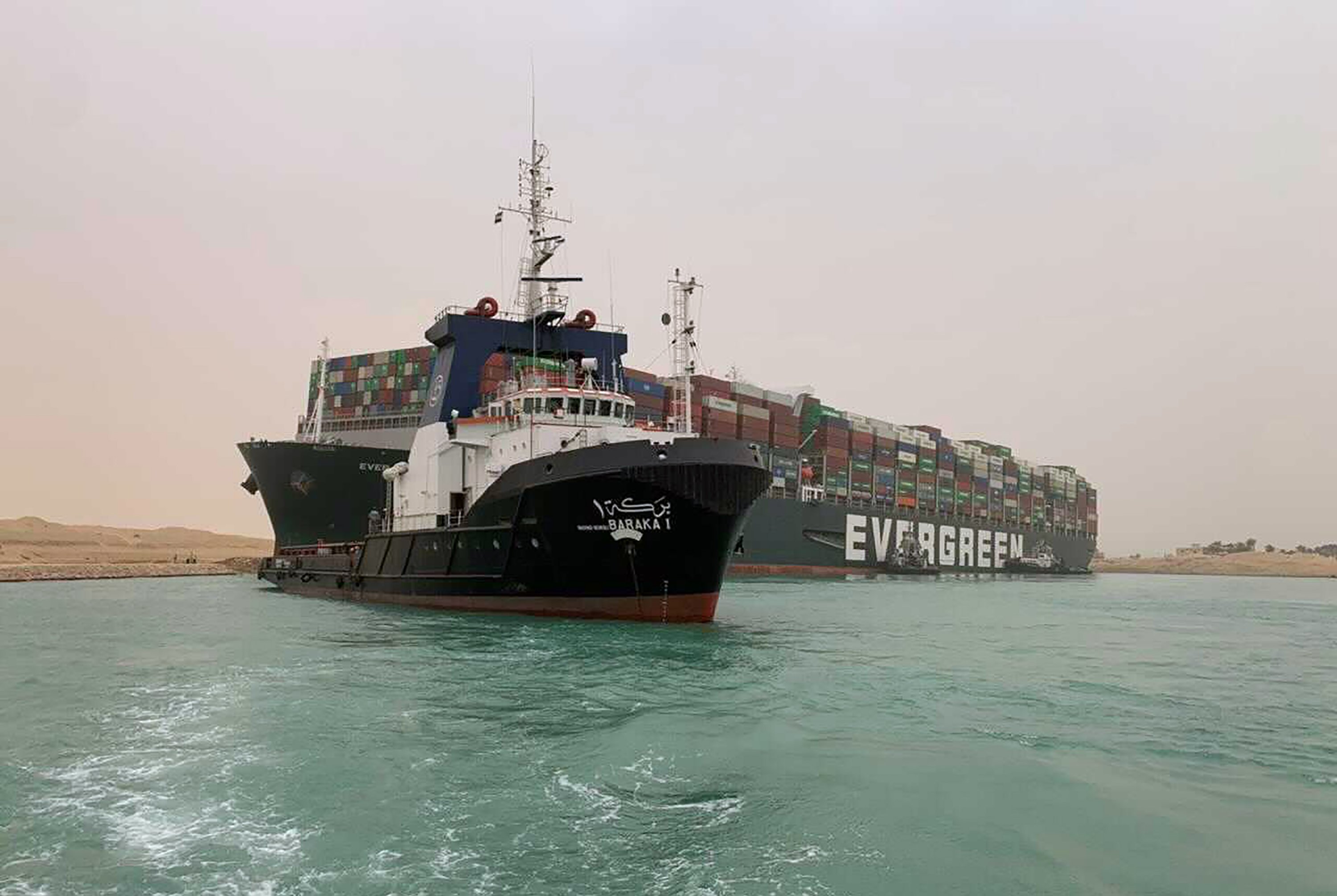 A massive cargo ship becomes sunken, blocking Egypt’s Suez Canal