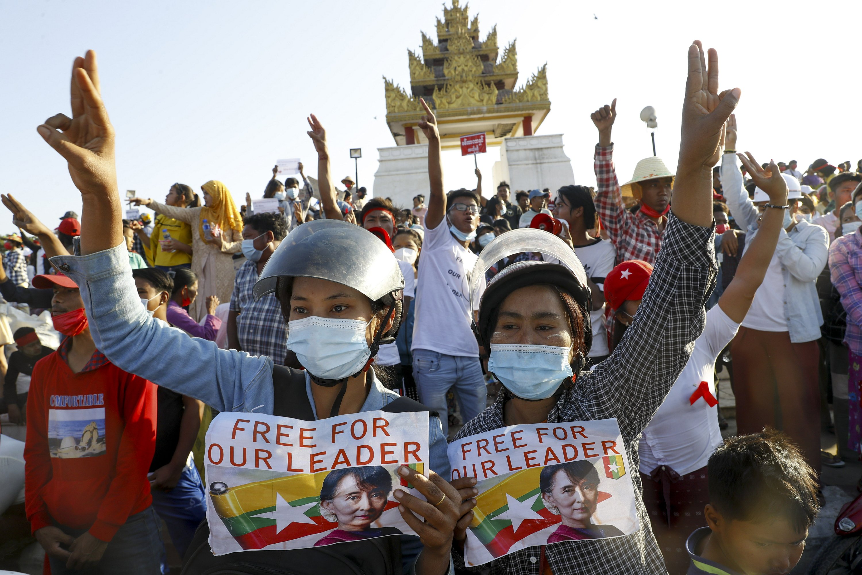 Myanmar protesters take to the streets again despite police violence