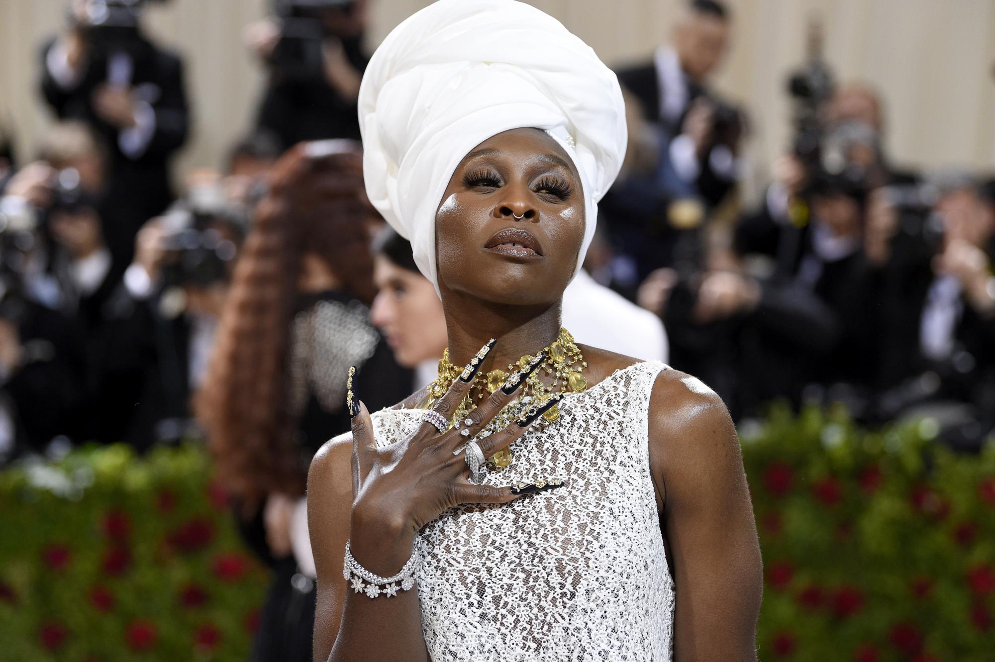 Cynthia Erivo attends The Metropolitan Museum of Art's Costume Institute benefit gala celebrating the opening of the "In America: An Anthology of Fashion" exhibition on Monday, May 2, 2022, in New York. (Photo by Evan Agostini/Invision/AP)