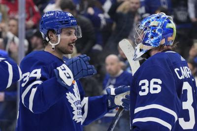Maple Leafs rout Capitals 7-3, close in 