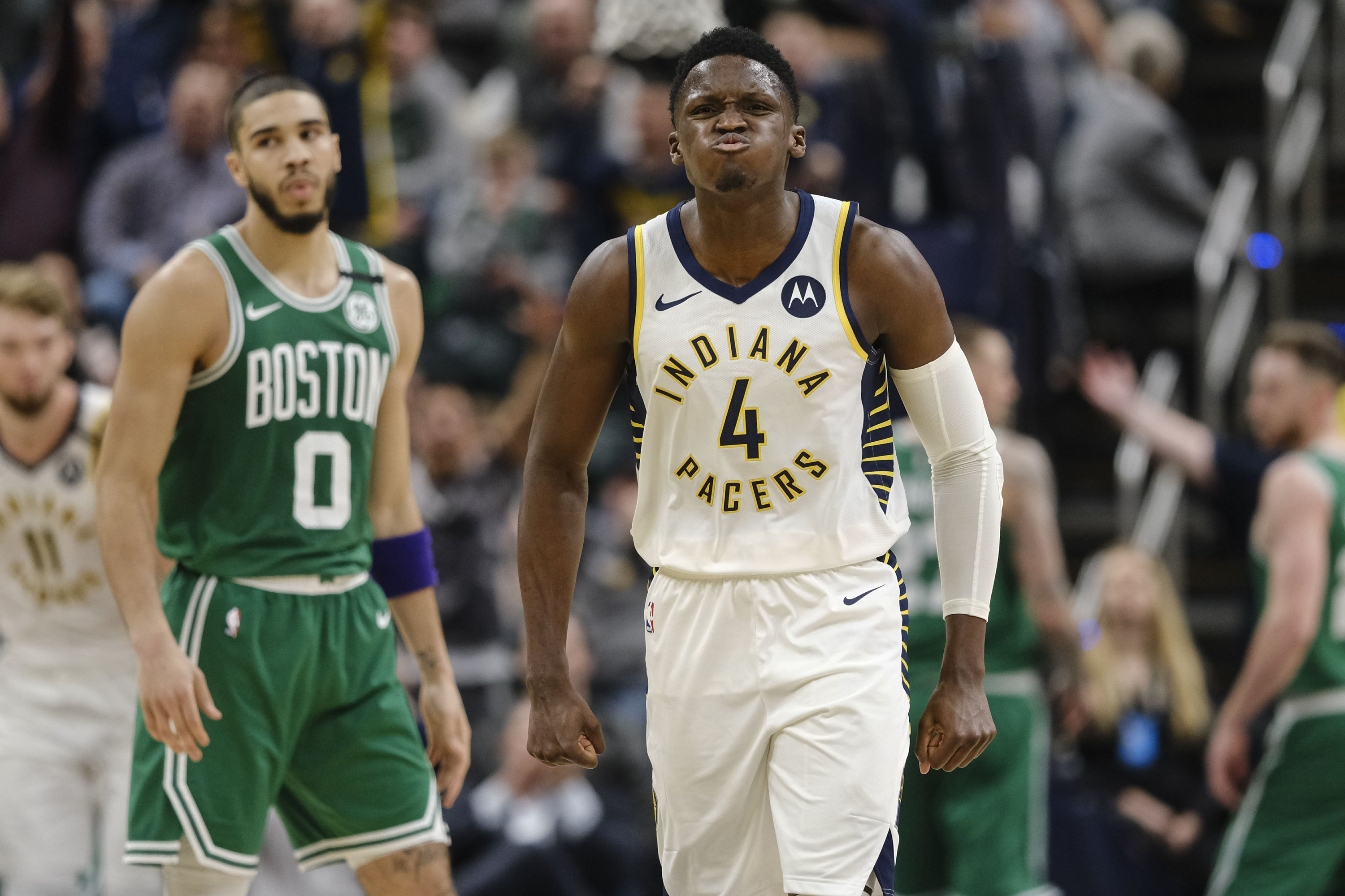 Celtics clinch playoff spot with 114111 win over Pacers AP News